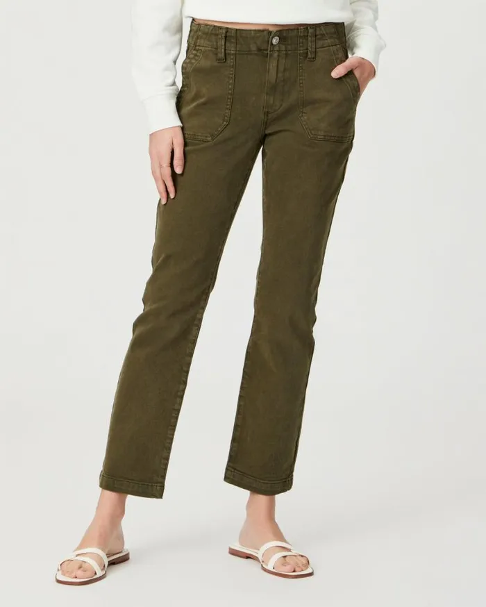 PAIGE Denim Women Mayslie Straight Ankle Pant 8211 Vintage Olive Meadow PAIGE Denim Women Mayslie Straight Ankle Pant 8211 Vintage Olive Meadow