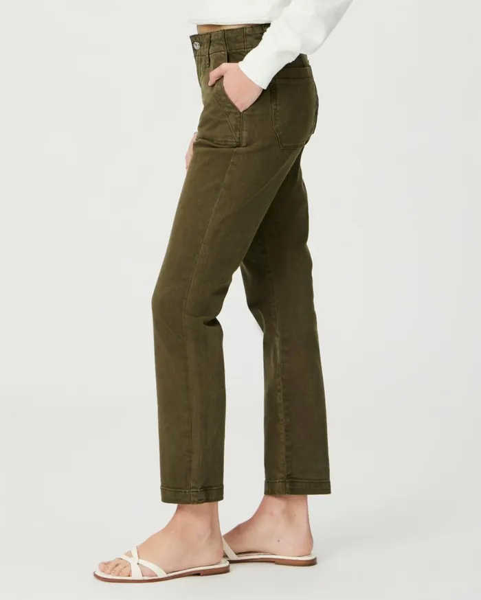 PAIGE Denim Women Mayslie Straight Ankle Pant 8211 Vintage Olive Meadow PAIGE Denim Women Mayslie Straight Ankle Pant 8211 Vintage Olive Meadow