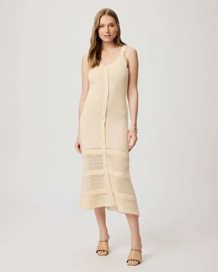 PAIGE Dresses Women Faustine Dress 8211 Ecru PAIGE Dresses Women Faustine Dress 8211 Ecru
