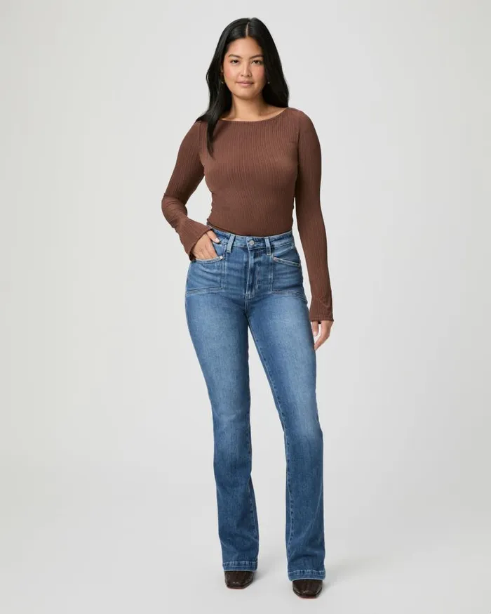 PAIGE Flare Women Flaunt Denim Iconic Flare Jean 8211 Beloved