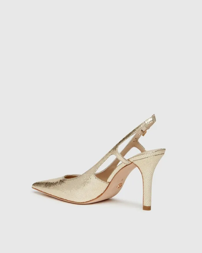 PAIGE Heels and Wedges Women Samara Pump 8211 Light Gold Leather PAIGE Heels and Wedges Women Samara Pump 8211 Light Gold Leather