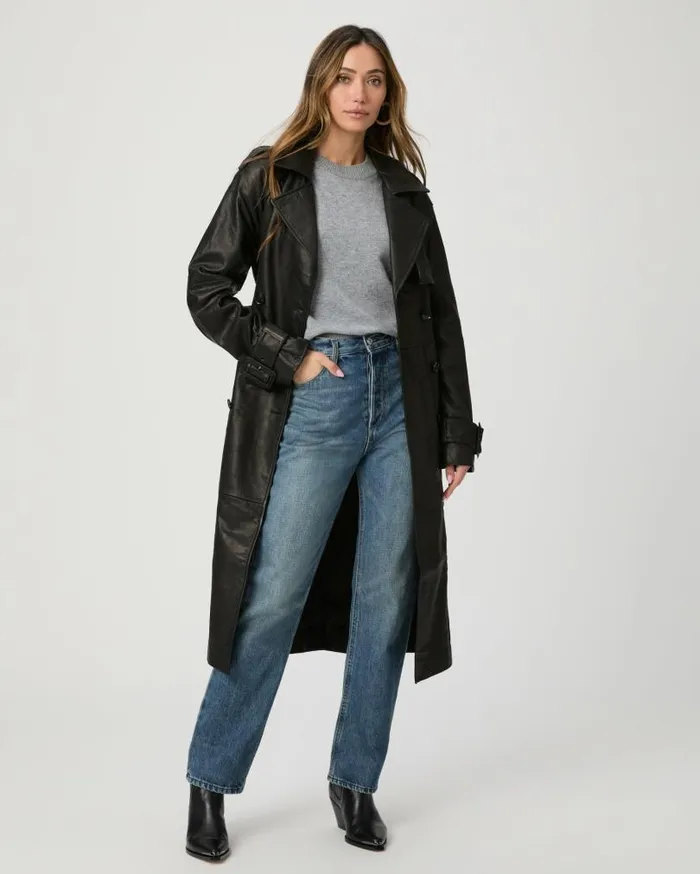 PAIGE Jackets and Coats Women Hanni Coat 8211 Black Leather