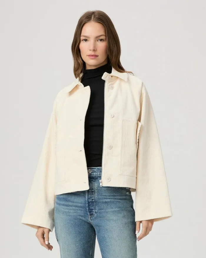 PAIGE Jackets and Coats Women Tylee Jacket 8211 Ivory Corduroy