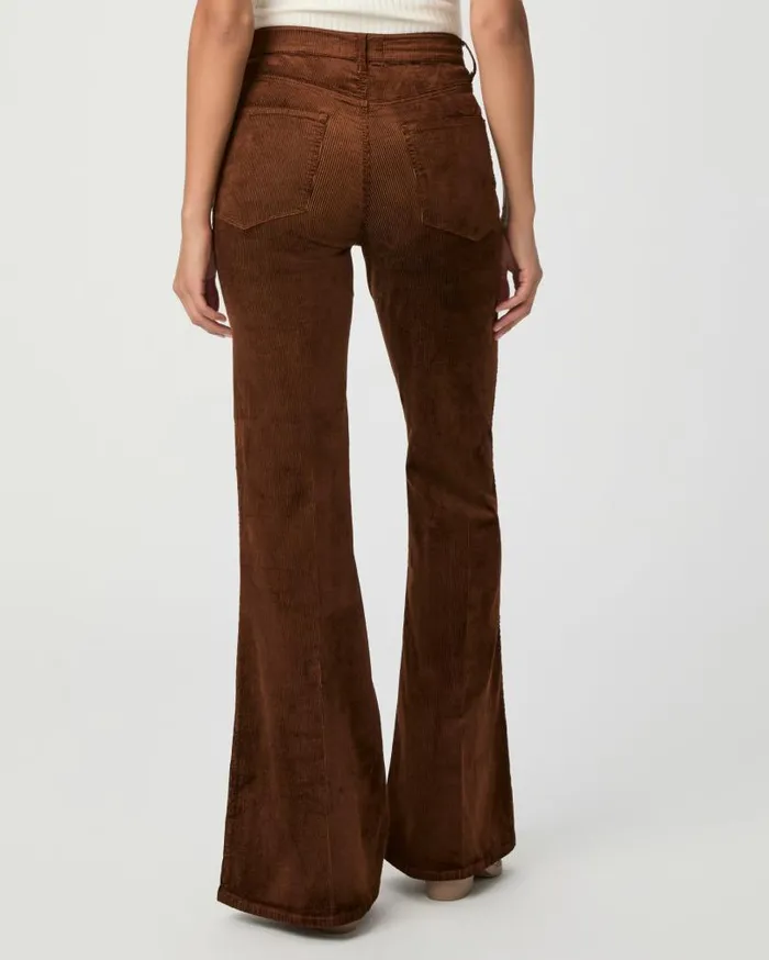PAIGE Pants Women Charlie Flare Pant 8211 Maple Brown Corduroy PAIGE Pants Women Charlie Flare Pant 8211 Maple Brown Corduroy