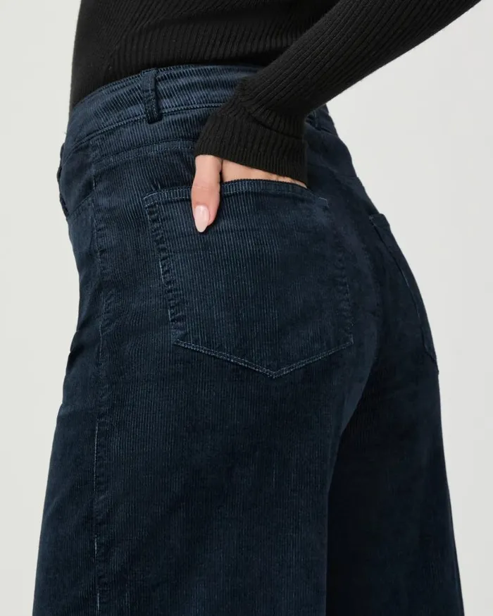 PAIGE Pants Women Harper Ankle Wide Leg Pant 8211 Deep Navy Corduroy PAIGE Pants Women Harper Ankle Wide Leg Pant 8211 Deep Navy Corduroy