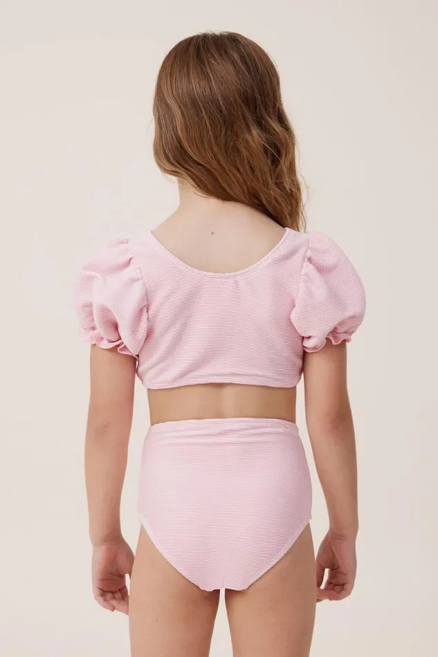 Paige Puff Sleeve Bikini Cali Pinksparkle Girls Cotton On Swimwear Paige Puff Sleeve Bikini Cali Pinksparkle Girls Cotton On Swimwear