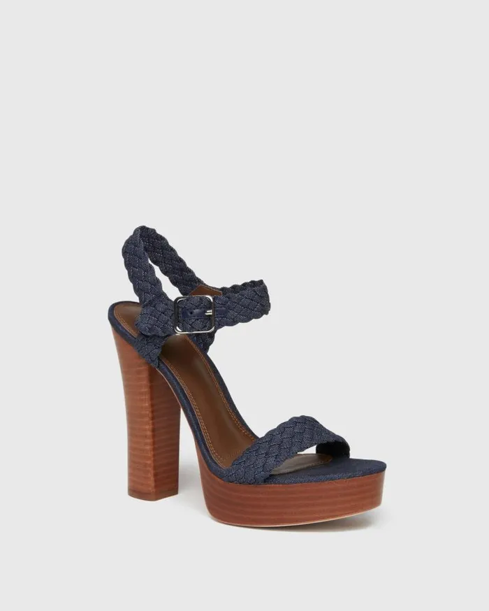 PAIGE Sandals Women Charlotte Sandal 8211 Indigo Denim PAIGE Sandals Women Charlotte Sandal 8211 Indigo Denim