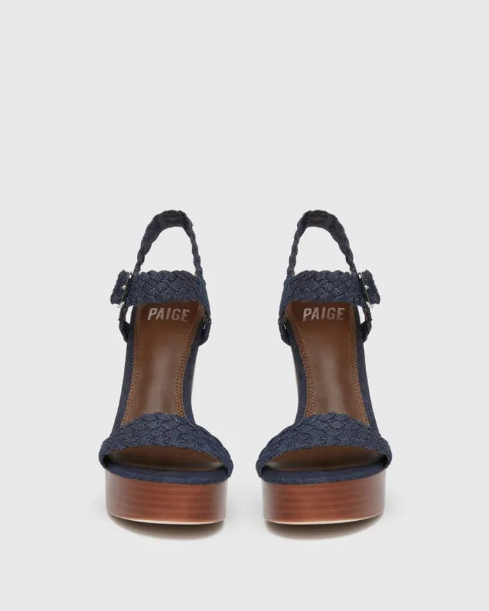 PAIGE Sandals Women Charlotte Sandal 8211 Indigo Denim PAIGE Sandals Women Charlotte Sandal 8211 Indigo Denim
