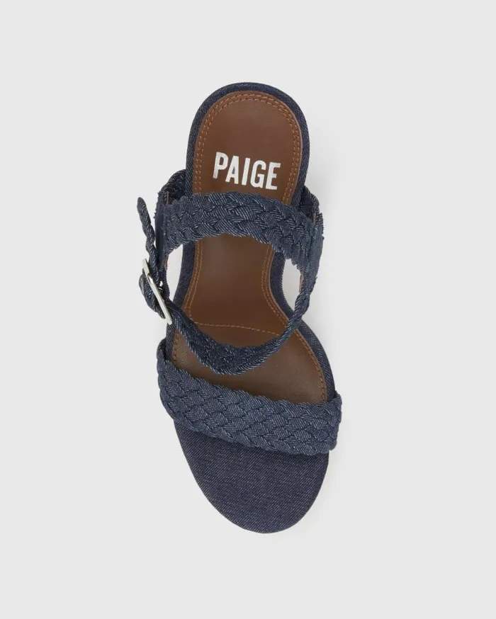 PAIGE Sandals Women Charlotte Sandal 8211 Indigo Denim PAIGE Sandals Women Charlotte Sandal 8211 Indigo Denim