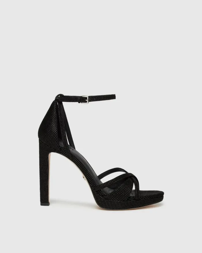 PAIGE Sandals Women Violet Platform Sandal 8211 Black Suede