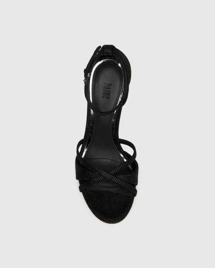PAIGE Sandals Women Violet Platform Sandal 8211 Black Suede PAIGE Sandals Women Violet Platform Sandal 8211 Black Suede