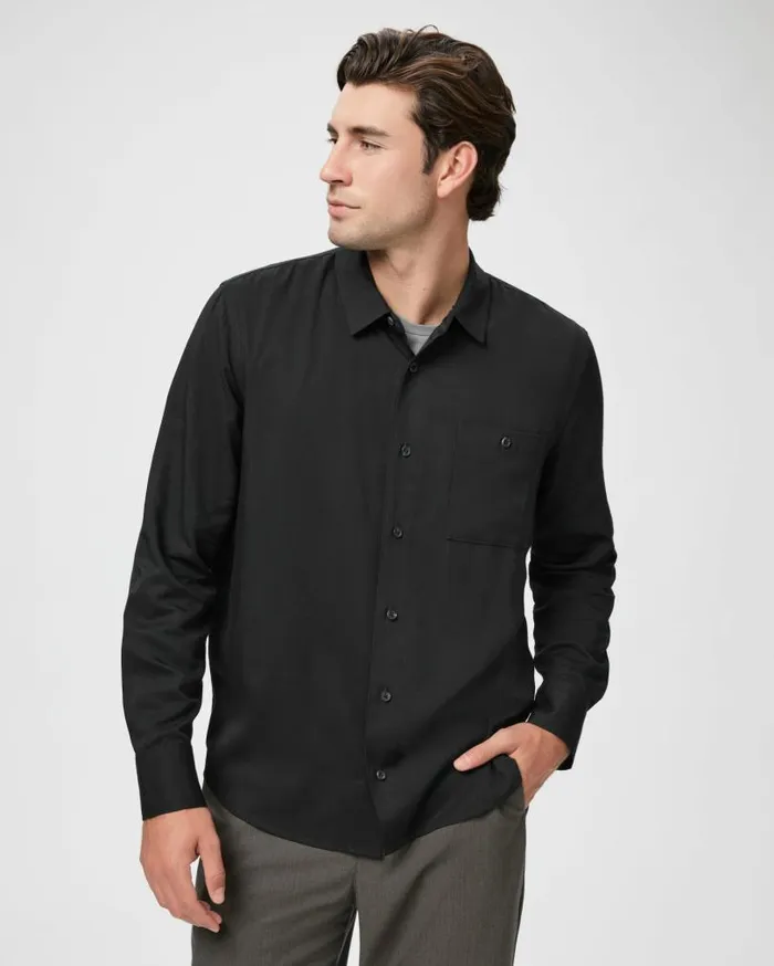 PAIGE Shirts Men Wardin Shirt 8211 Black