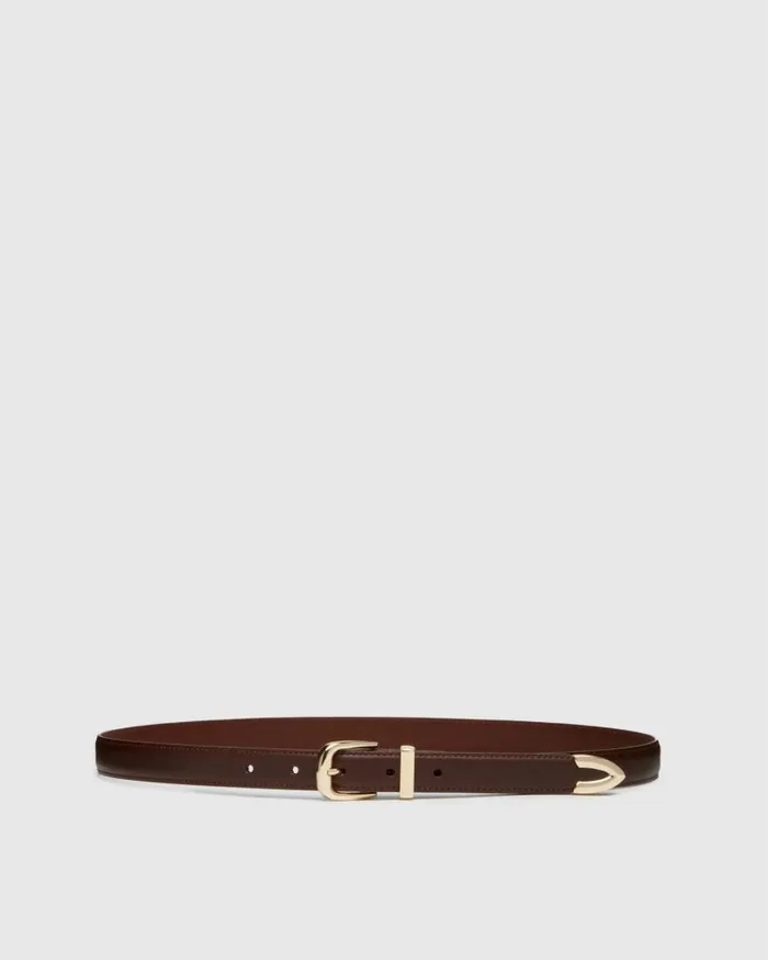 PAIGE Shop Belts Women Exclusive Ingrid Belt 8211 Mahogany Leather