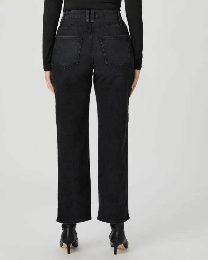 PAIGE Straight Women Flaunt Denim Heartthrob Straight Jean 8211 Solar Black