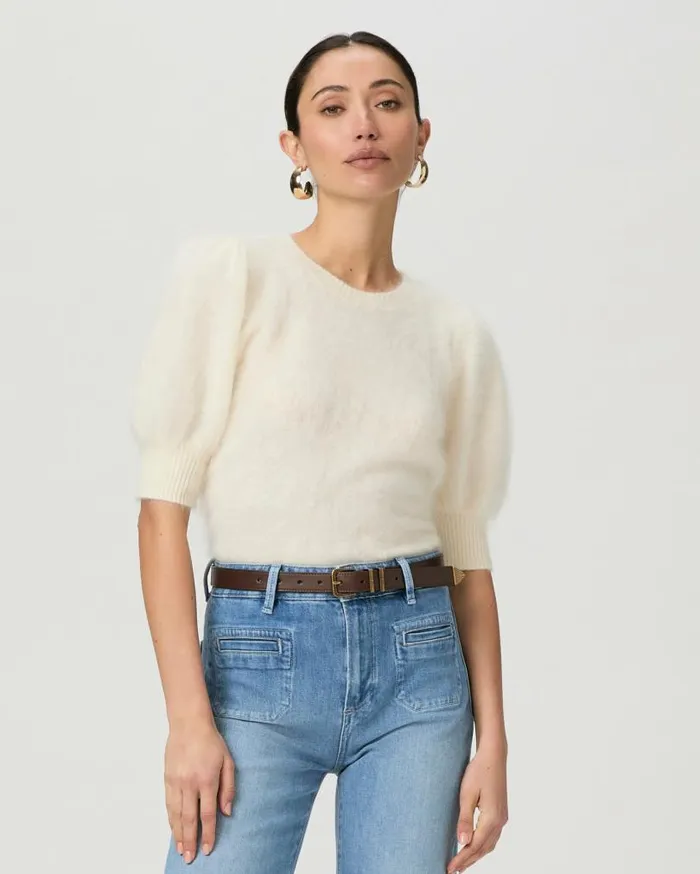 PAIGE Sweaters and Sweatshirts Women Gladiolus Sweater 8211 Ivory Cashmere PAIGE Sweaters and Sweatshirts Women Gladiolus Sweater 8211 Ivory Cashmere