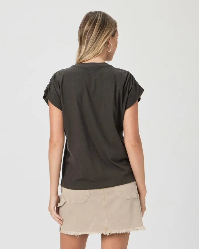 PAIGE Tees and Tanks Women Lunar Tee 8211 Faded Black PAIGE Tees and Tanks Women Lunar Tee 8211 Faded Black