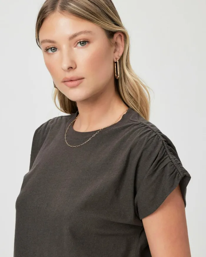 PAIGE Tees and Tanks Women Lunar Tee 8211 Faded Black PAIGE Tees and Tanks Women Lunar Tee 8211 Faded Black