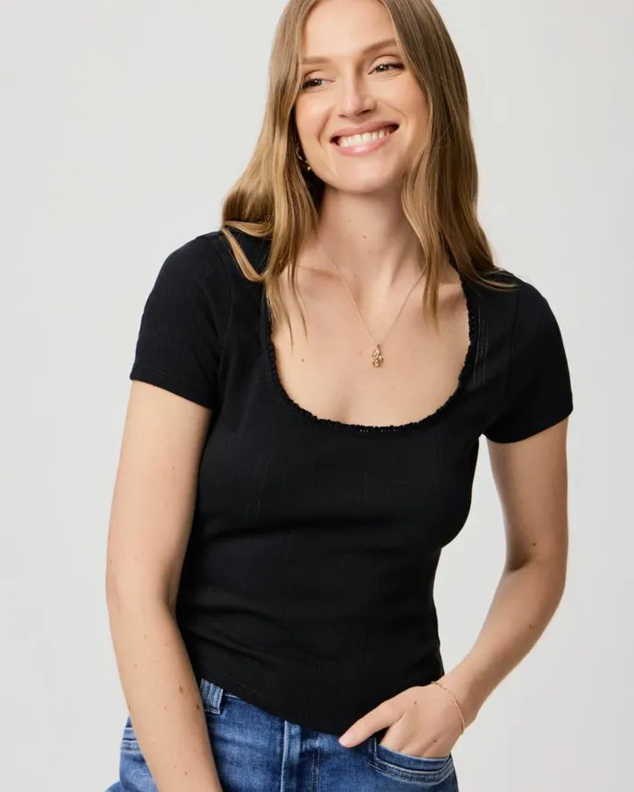 PAIGE Tees and Tanks Women Mariana Tee 8211 Black