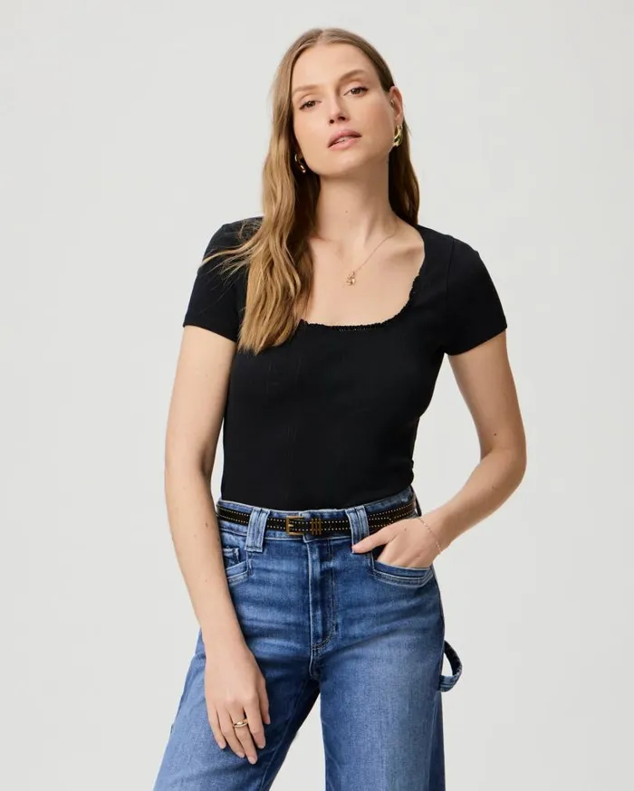 PAIGE Tees and Tanks Women Mariana Tee 8211 Black PAIGE Tees and Tanks Women Mariana Tee 8211 Black