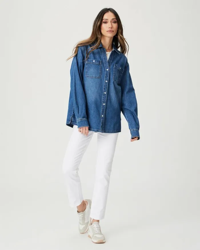 PAIGE Tops and Blouses Women Georgie Denim Shirt 8211 Heston PAIGE Tops and Blouses Women Georgie Denim Shirt 8211 Heston