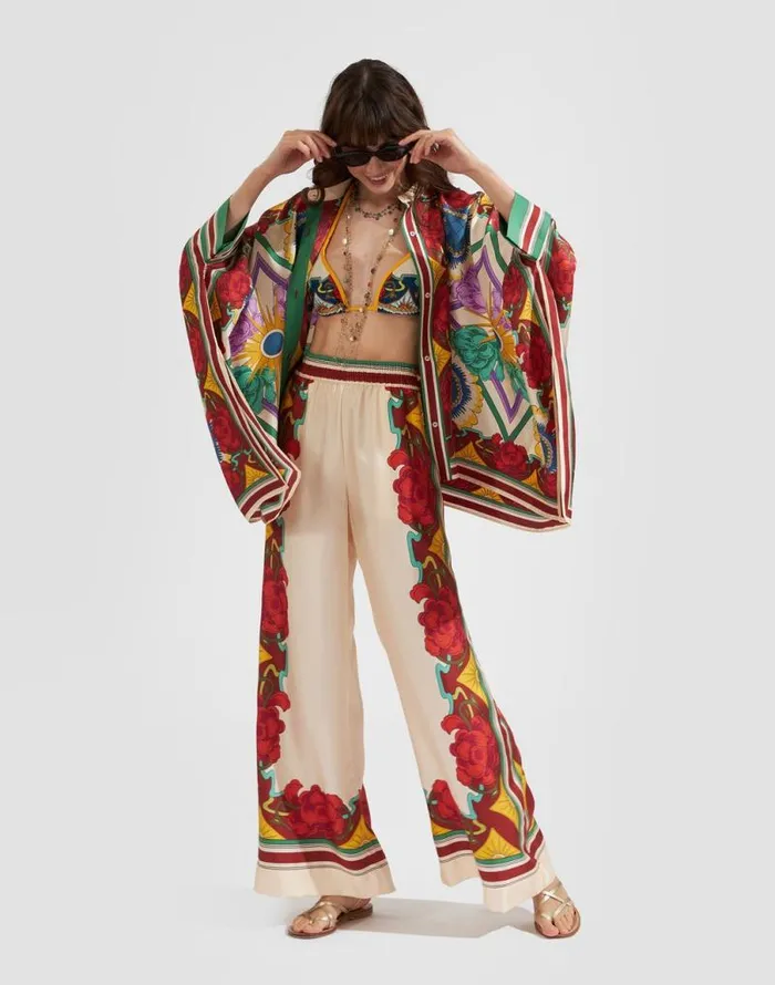 Palazzo Pants Placed Taormina Place Ivory Women La Double J Shorts and Pants