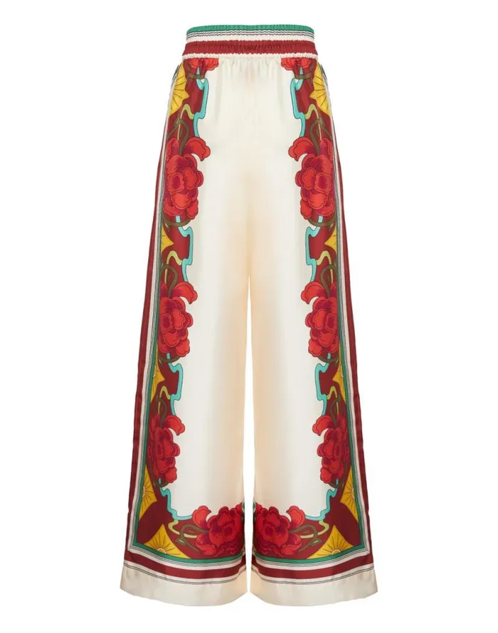 Palazzo Pants Placed Taormina Place Ivory Women La Double J Shorts and Pants Palazzo Pants Placed Taormina Place Ivory Women La Double J Shorts and Pants