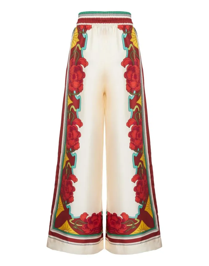 Palazzo Pants Placed Taormina Place Ivory Women La Double J Shorts and Pants Palazzo Pants Placed Taormina Place Ivory Women La Double J Shorts and Pants