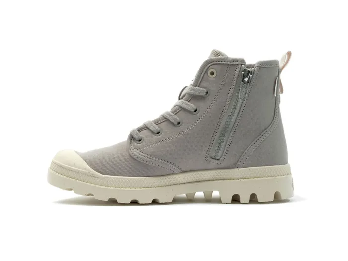 PALLADIUM PAMPA HI ZIP ORGANIC Grey Berry Women Boots