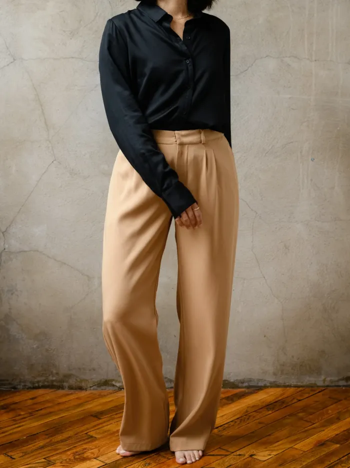 Pants Able Women Claire Crepe Wide Leg Pant Black