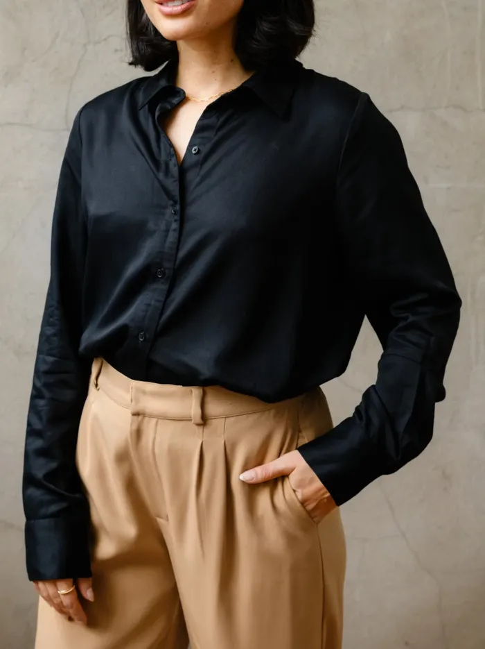 Pants Able Women Claire Crepe Wide Leg Pant Black