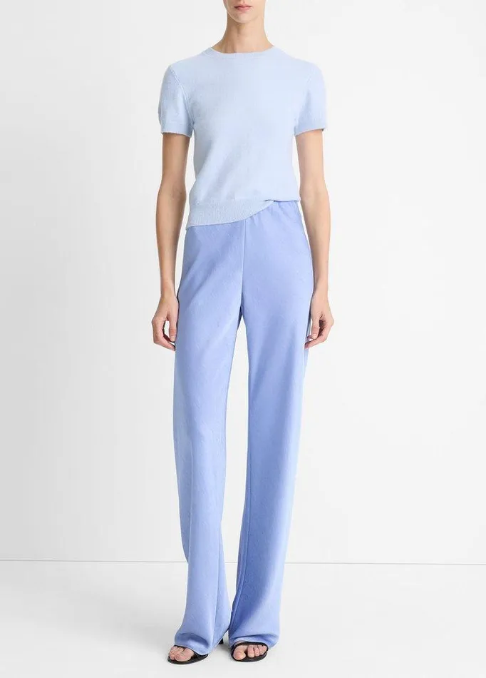 Pants and Shorts Women Vince Fluid Satin Bias Pant Dark Pacific Opal