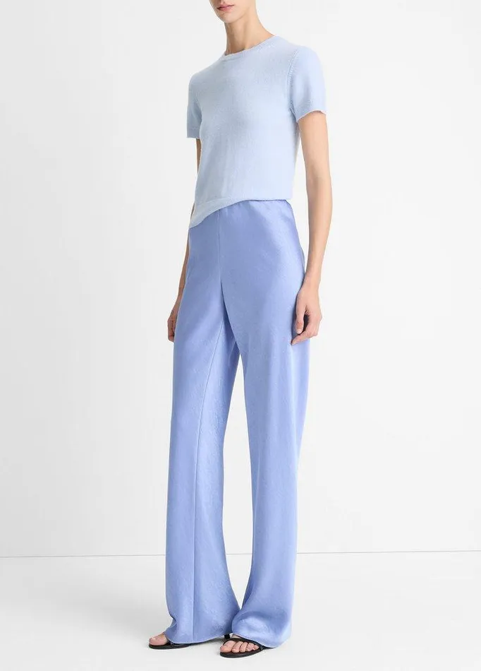 Pants and Shorts Women Vince Fluid Satin Bias Pant Dark Pacific Opal Pants and Shorts Women Vince Fluid Satin Bias Pant Dark Pacific Opal