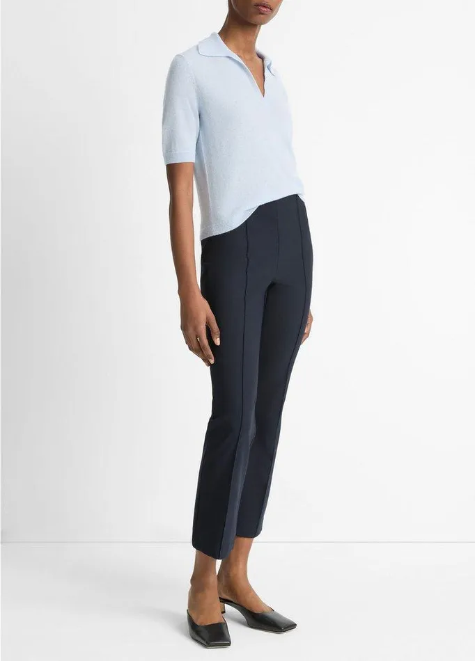 Pants and Shorts Women Vince MidRise Pintuck Crop Flare Pant Coastal Blue Pants and Shorts Women Vince MidRise Pintuck Crop Flare Pant Coastal Blue