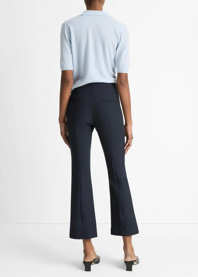 Pants and Shorts Women Vince MidRise Pintuck Crop Flare Pant Coastal Blue Pants and Shorts Women Vince MidRise Pintuck Crop Flare Pant Coastal Blue