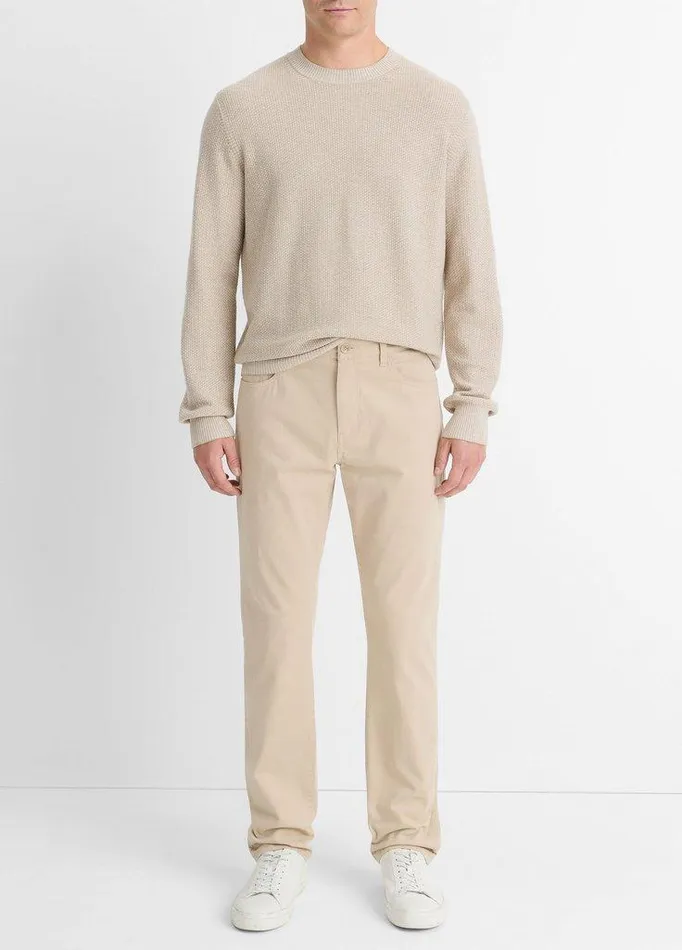 Pants Men Vince Dylan Slim 5Pocket Peached StretchCotton Pant Cahuenga Khaki
