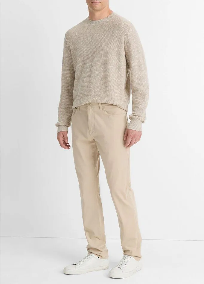 Pants Men Vince Dylan Slim 5Pocket Peached StretchCotton Pant Cahuenga Khaki