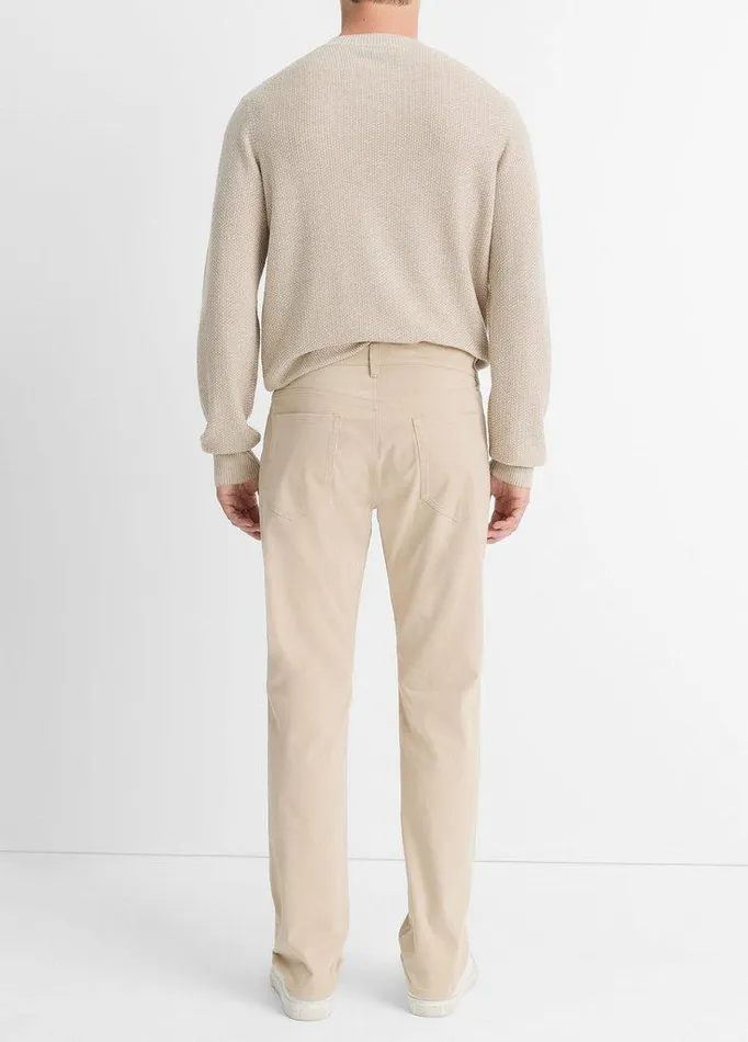 Pants Men Vince Dylan Slim 5Pocket Peached StretchCotton Pant Cahuenga Khaki
