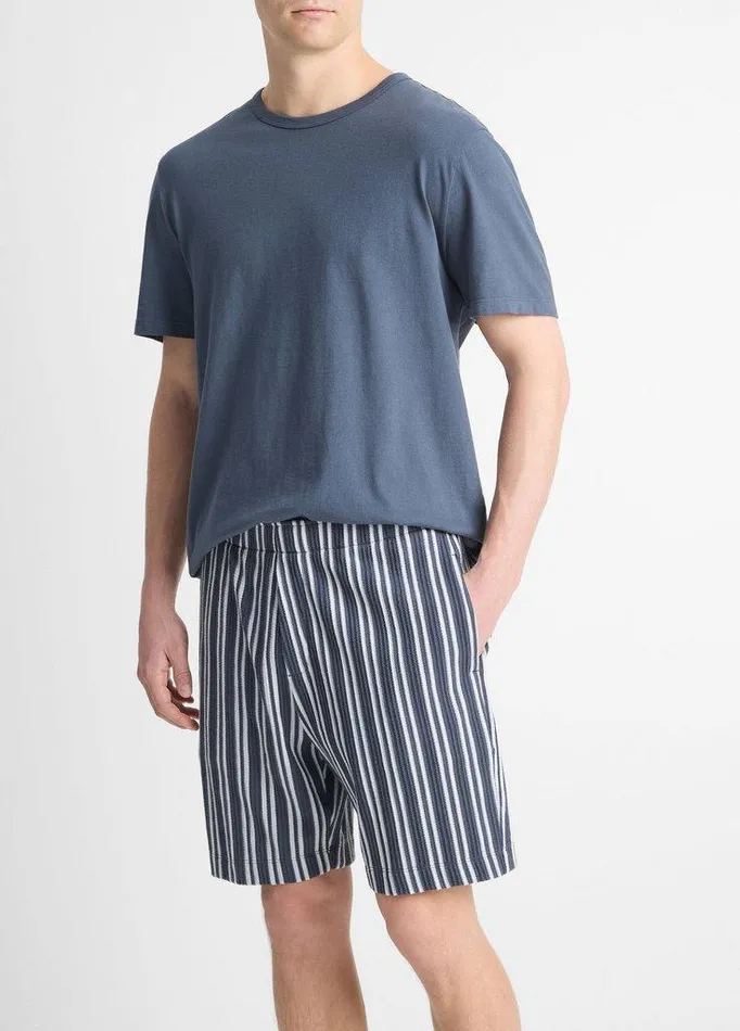 Pants Men Vince JacquardStripe CottonBlend Short Venice Blueblue Cloud Pants Men Vince JacquardStripe CottonBlend Short Venice Blueblue Cloud
