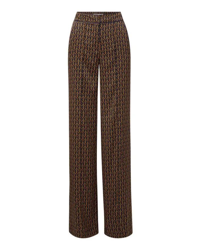 Pants Shop Veronica Beard Edia StirrupPrint Pant Navy Multi