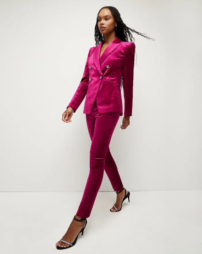 Pants Shop Veronica Beard Honolulu Velvet Pant Fuchsia