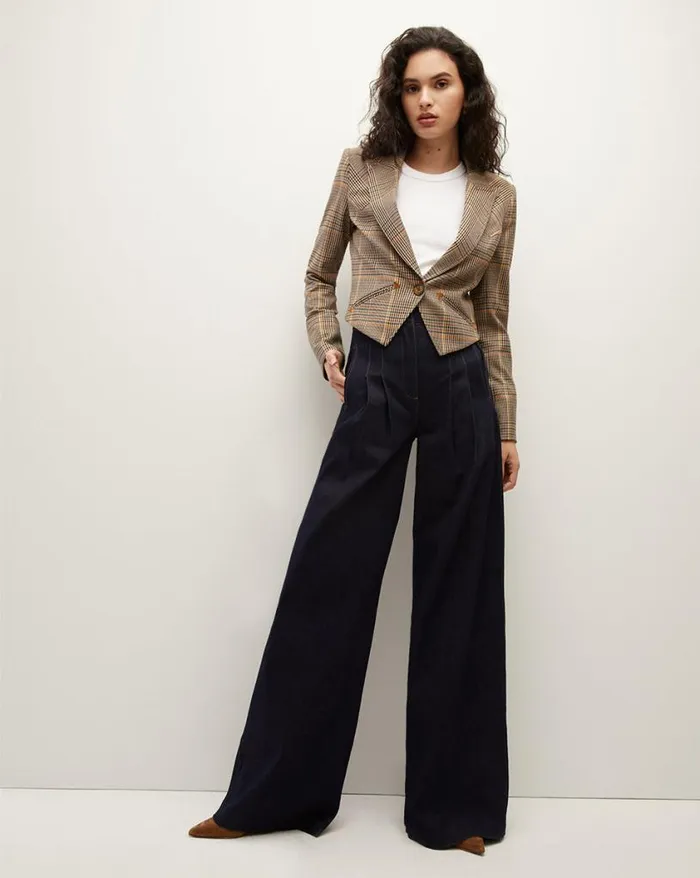 Pants Shop Veronica Beard Rennert Denim Pant Dark Oxford