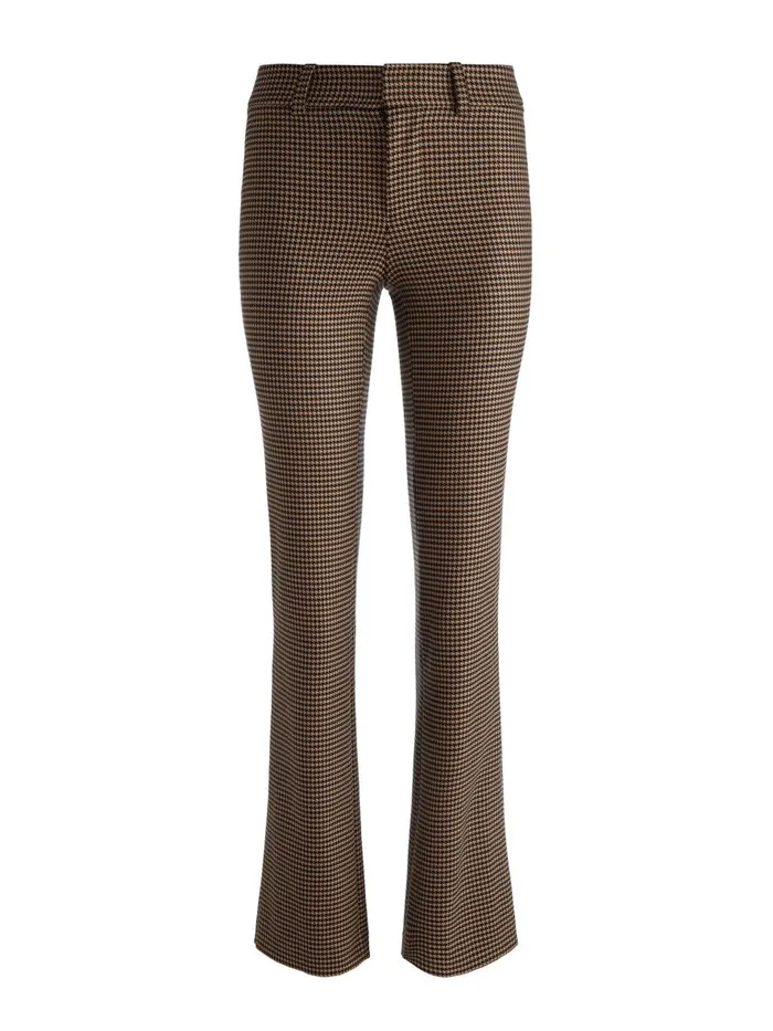 Pants Women Alice Olivia NEW OLIVIA LOW RISE SLIM FLARE TROUSER Camelblack