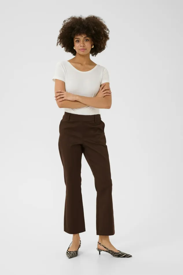 Pants Women CULTURE CUcaya Trousers Demitasse