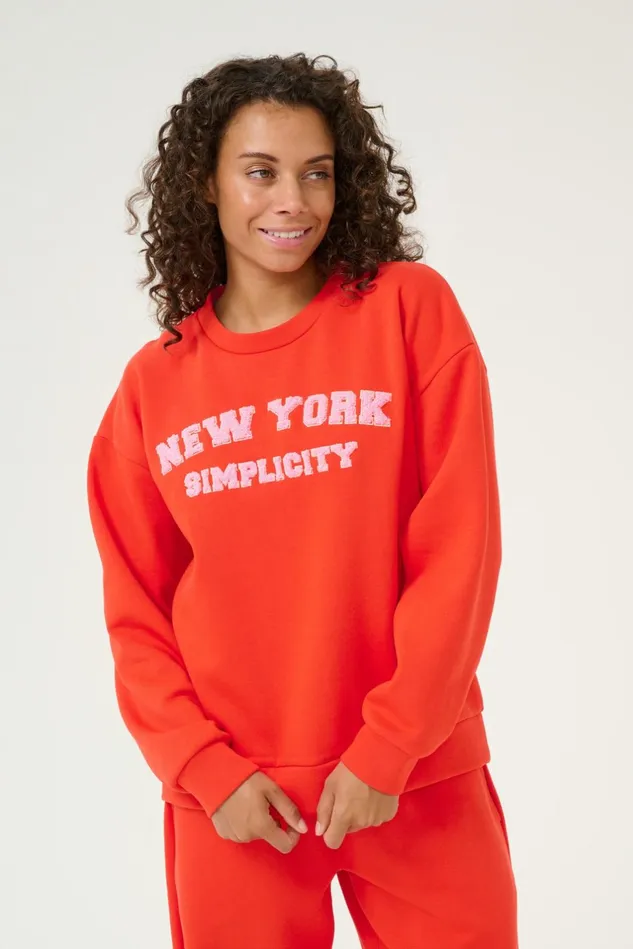 Pants Women CULTURE CUchira Sweatpants Fiery Red