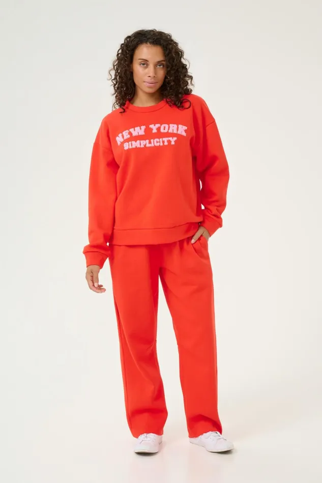 Pants Women CULTURE CUchira Sweatpants Fiery Red