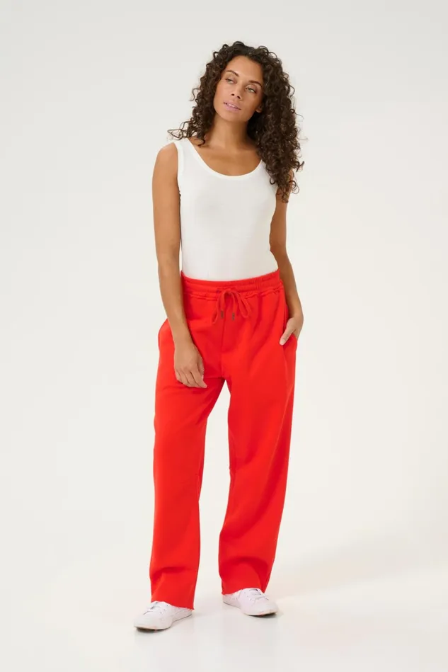 Pants Women CULTURE CUchira Sweatpants Fiery Red