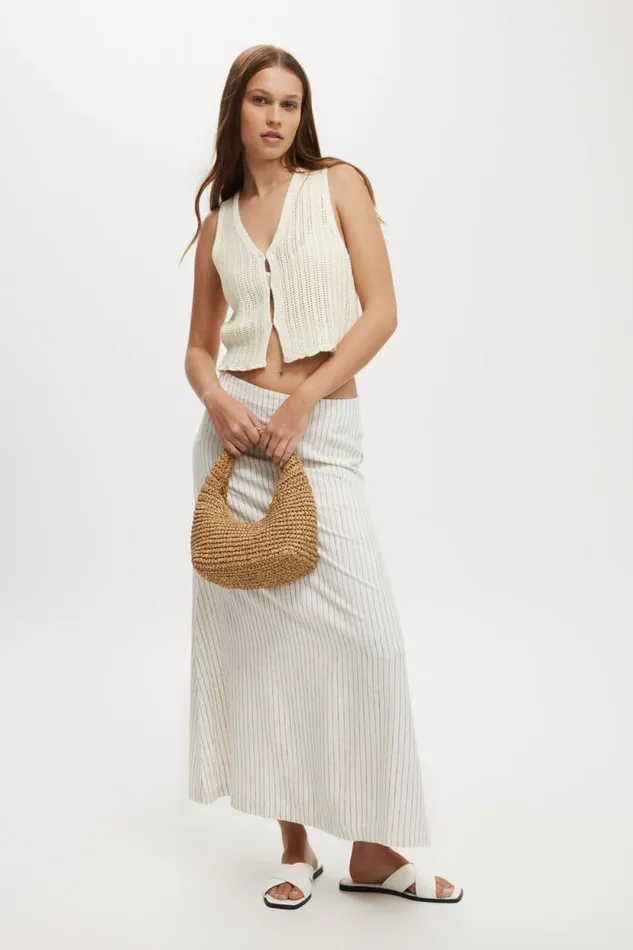 Peekaboo Vest Creme Fraiche Women Cotton On Sweaters and Cardigans