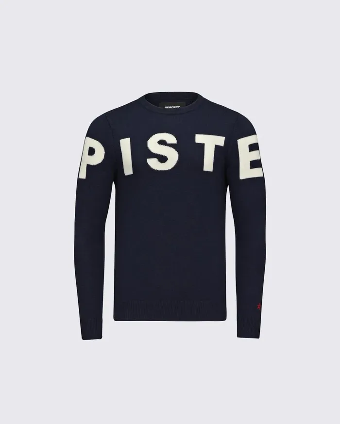Perfect Moment Knitwear Piste Merino Wool Sweater Navy 8211 Men