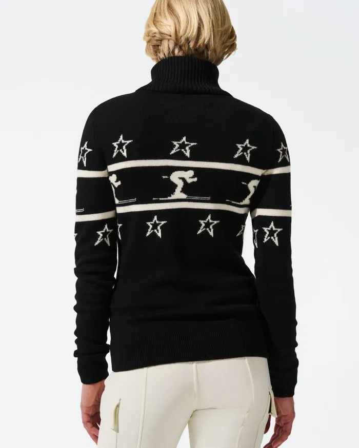 Perfect Moment Knitwear Skiier Merino Wool Turtleneck Black 8211 Women