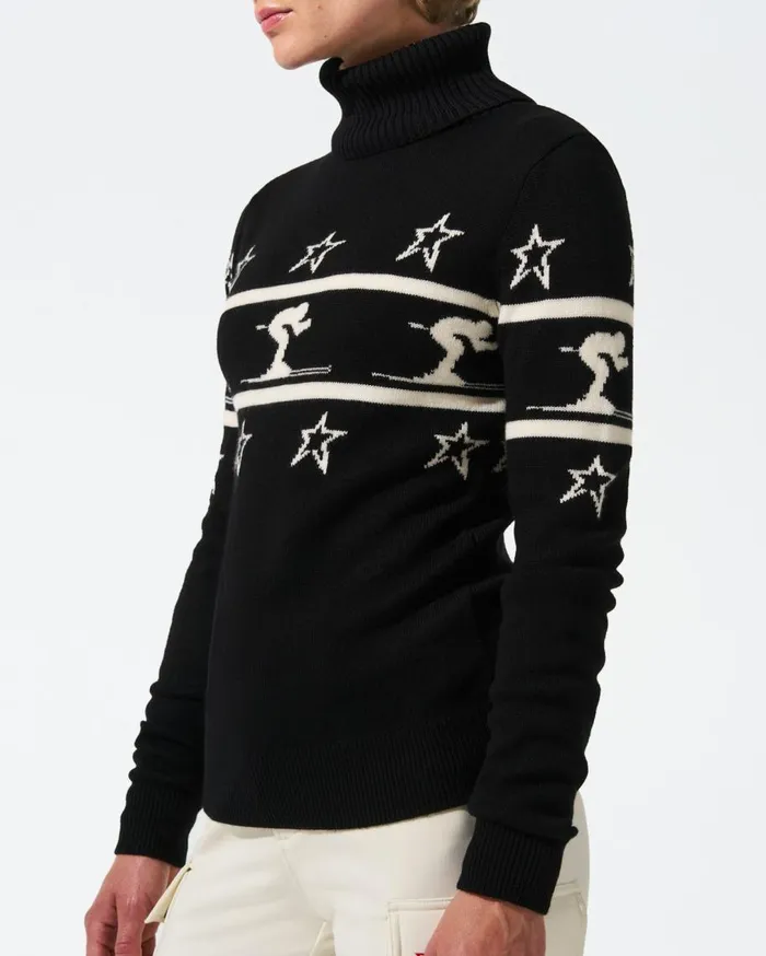 Perfect Moment Knitwear Skiier Merino Wool Turtleneck Black 8211 Women